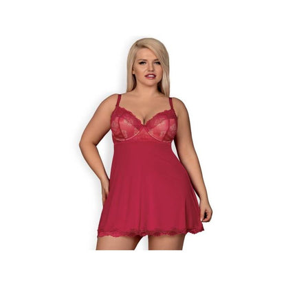 OBSESSIVE - ROSALYNE BABYDOLL AND THONG RED SIZE S/M