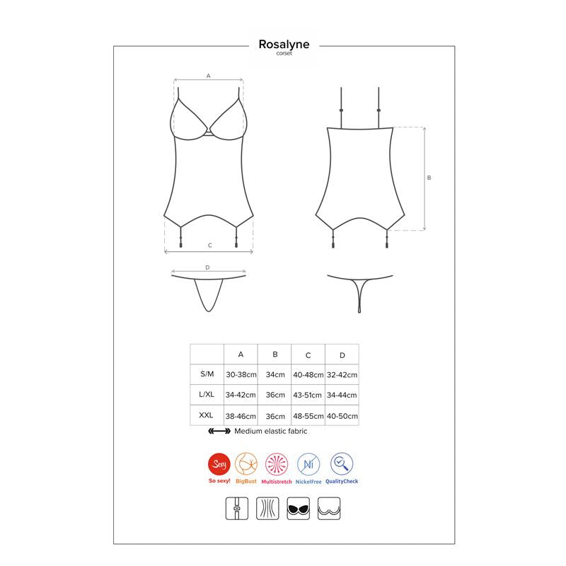 OBSESSIVE - ROSALYNE CORSET AND THONG