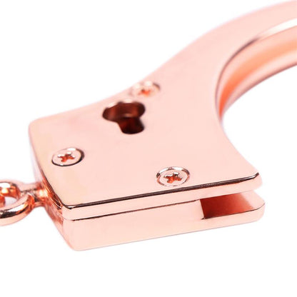 LATETOBED BDSM LINE - ROSE GOLD COLOR CUFFS SKULL KEYS