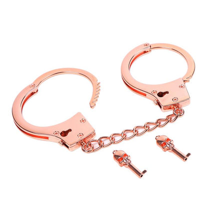 LATETOBED BDSM LINE - ROSE GOLD COLOR CUFFS SKULL KEYS