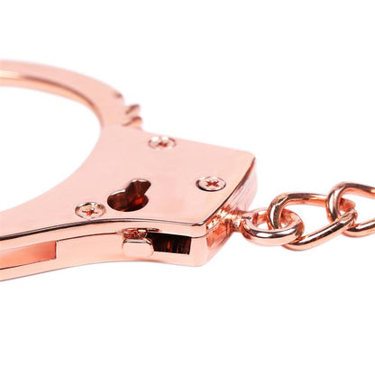 LATETOBED BDSM LINE - ROSE GOLD COLOR CUFFS SKULL KEYS
