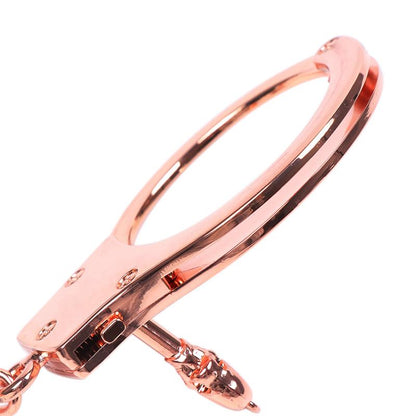 LATETOBED BDSM LINE - ROSE GOLD COLOR CUFFS SKULL KEYS