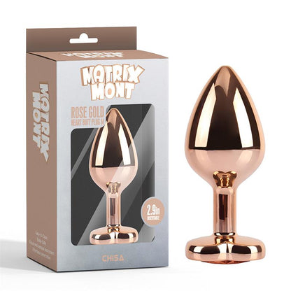 CHISA - ROSE GOLD HEART BUTT PLUG SIZE M