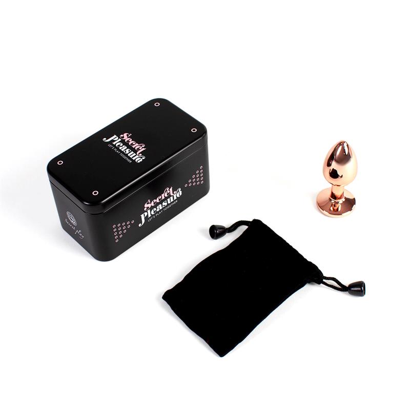SECRET PLAY - ROSE GOLD  METAL BUTT PLUG SIZE S