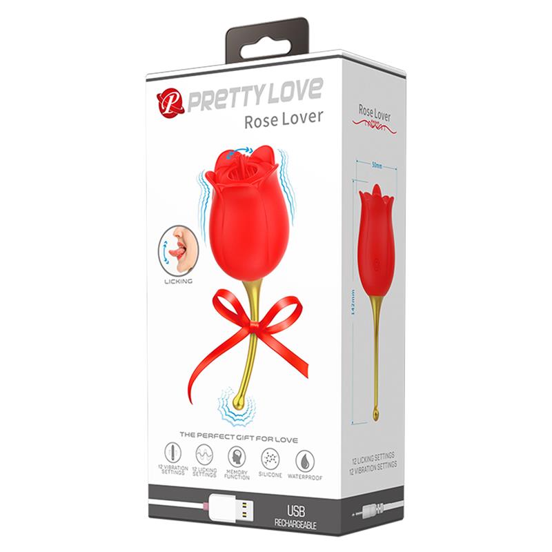 PRETTYLOVE - ROSE LOVER LICKING AND VIBRATING STIMULATOR