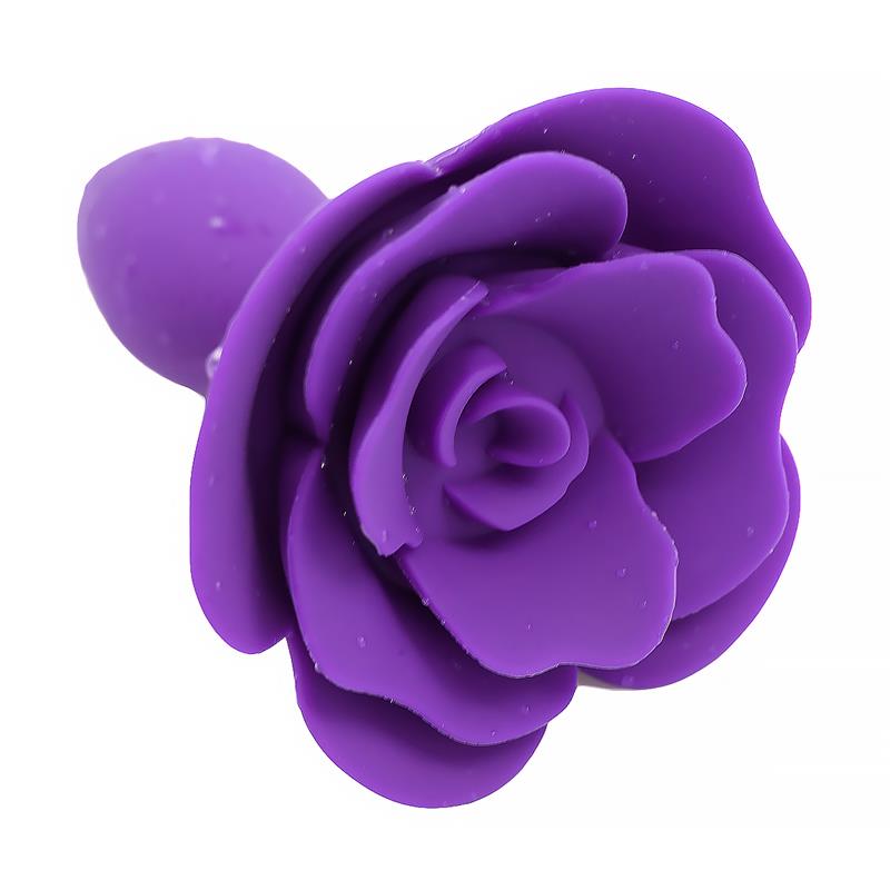 A-GUSTO - ROSE SILICONE BUTT PLUG PURPLE