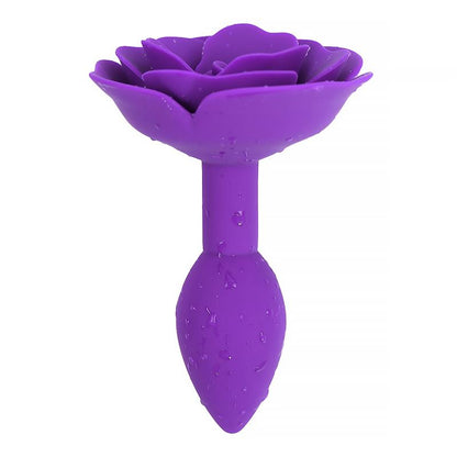 A-GUSTO - ROSE SILICONE BUTT PLUG PURPLE