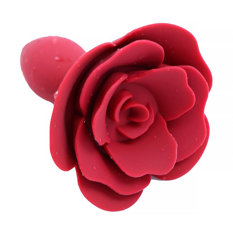 A-GUSTO - ROSE SILICONE BUTT PLUG RED