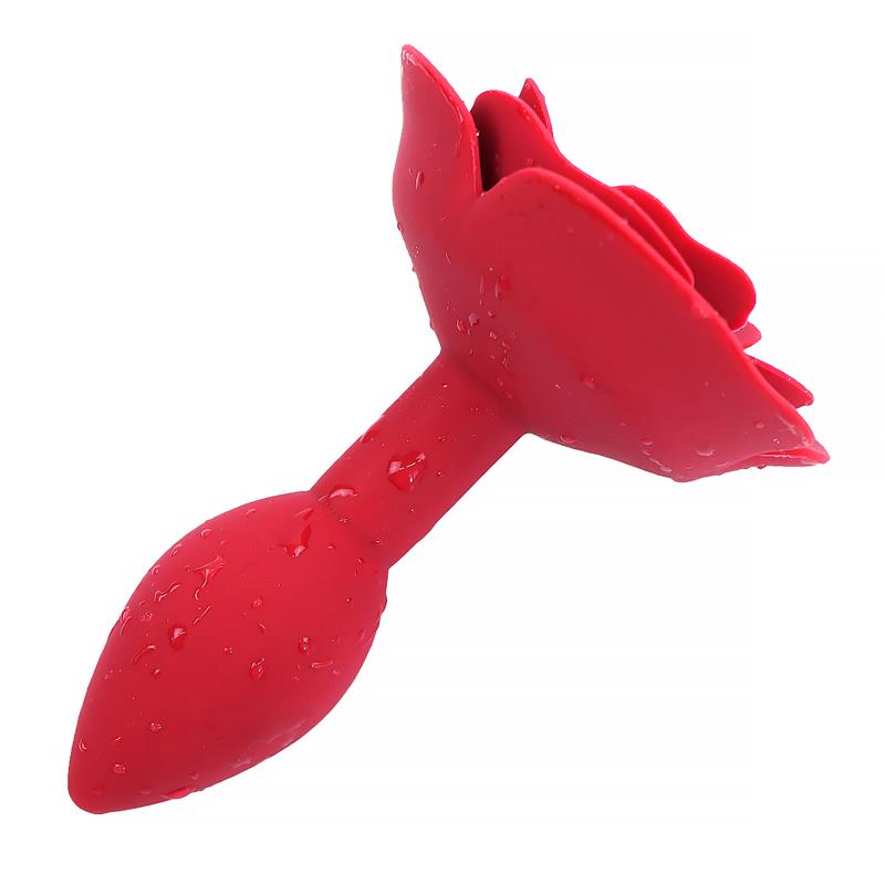 A-GUSTO - ROSE SILICONE BUTT PLUG RED