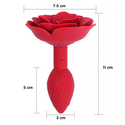 A-GUSTO - ROSE SILICONE BUTT PLUG RED