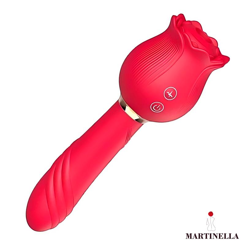 MARTINELLA - ROSE WITH SUCTION AND VIBE 2 IN 1
