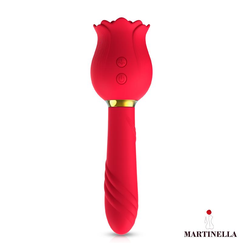 MARTINELLA - ROSE WITH SUCTION AND VIBE 2 IN 1