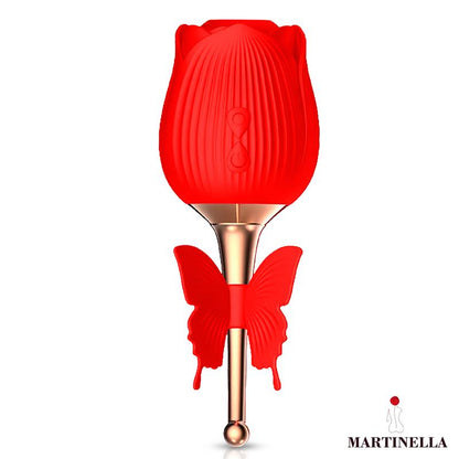 MARTINELLA - ROSE WITH SUCTION AND VIBRATING BUTTERFLY