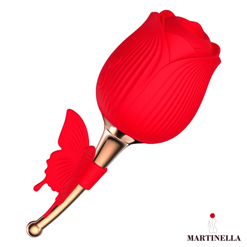 MARTINELLA - ROSE WITH SUCTION AND VIBRATING BUTTERFLY