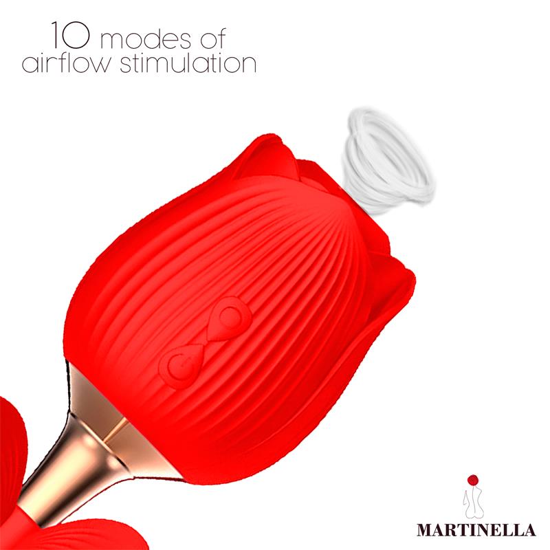 MARTINELLA - ROSE WITH SUCTION AND VIBRATING BUTTERFLY