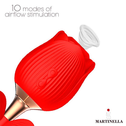 MARTINELLA - ROSE WITH SUCTION AND VIBRATING BUTTERFLY