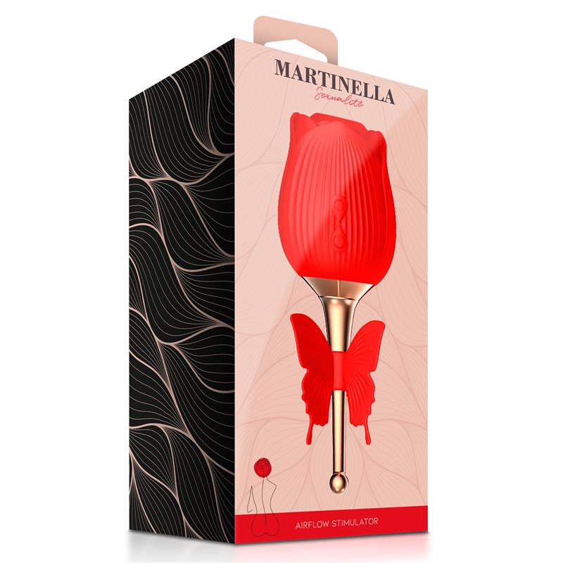 MARTINELLA - ROSE WITH SUCTION AND VIBRATING BUTTERFLY
