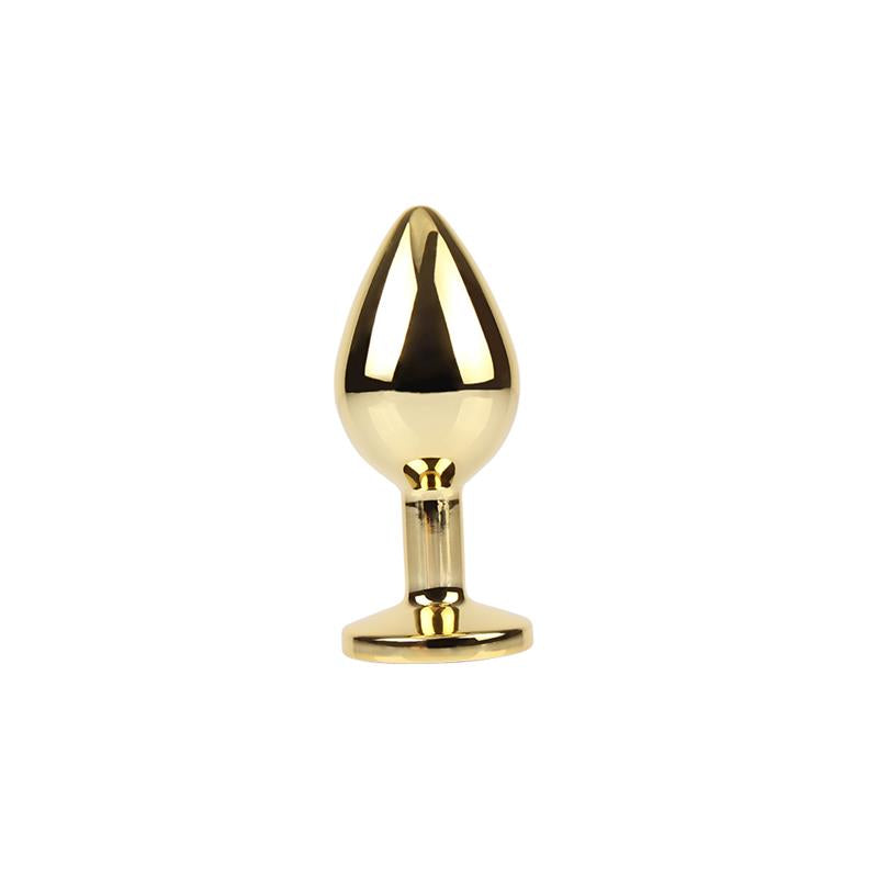 CHISA - ROSY GEM GOLDEN ANAL PLUG WITH JEWEL SIZE M