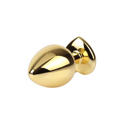 CHISA - ROSY HEART GOLDEN ANAL PLUG WITH JEWEL SIZE M