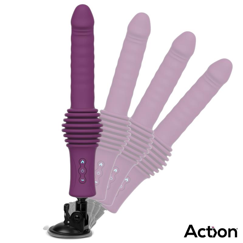 ACTION - ROXER HEATING, THRUSTING AND VIBRATING SEX MACHINE WITH REMOTE CONTROL