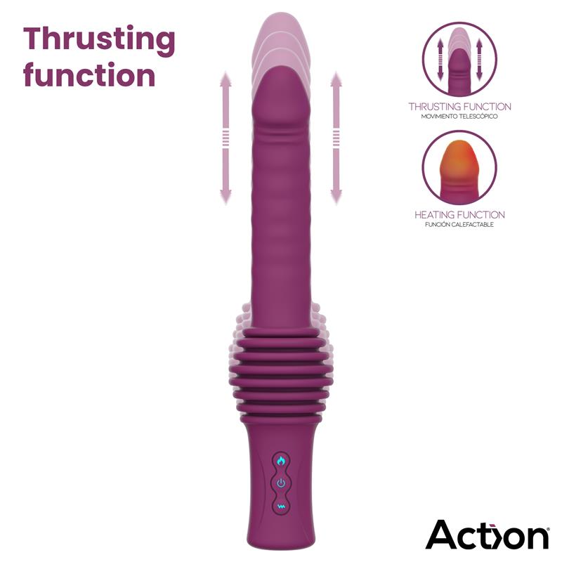 ACTION - ROXER HEATING, THRUSTING AND VIBRATING SEX MACHINE WITH REMOTE CONTROL
