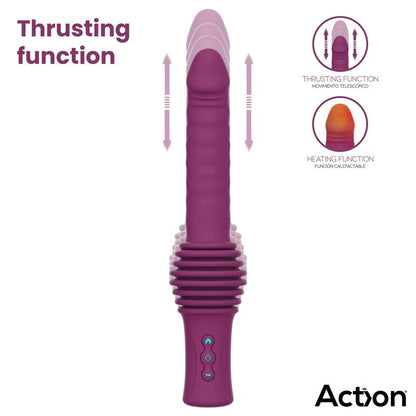 ACTION - ROXER HEATING, THRUSTING AND VIBRATING SEX MACHINE WITH REMOTE CONTROL