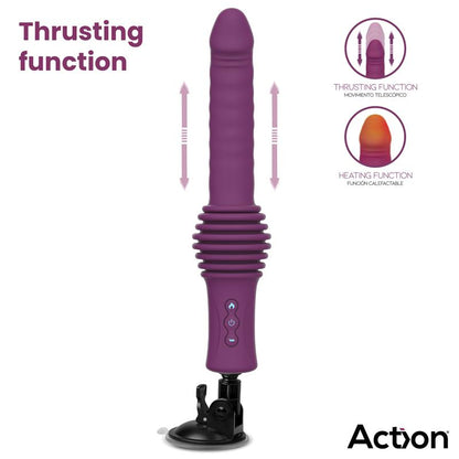 ACTION - ROXER HEATING, THRUSTING AND VIBRATING SEX MACHINE WITH REMOTE CONTROL