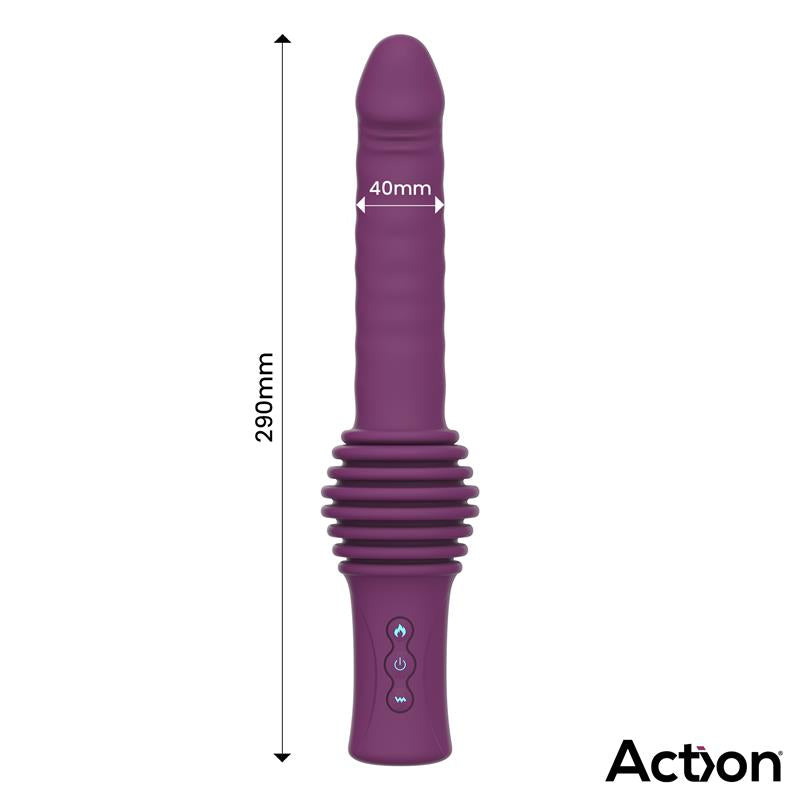 ACTION - ROXER HEATING, THRUSTING AND VIBRATING SEX MACHINE WITH REMOTE CONTROL