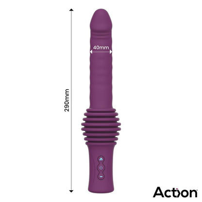 ACTION - ROXER HEATING, THRUSTING AND VIBRATING SEX MACHINE WITH REMOTE CONTROL