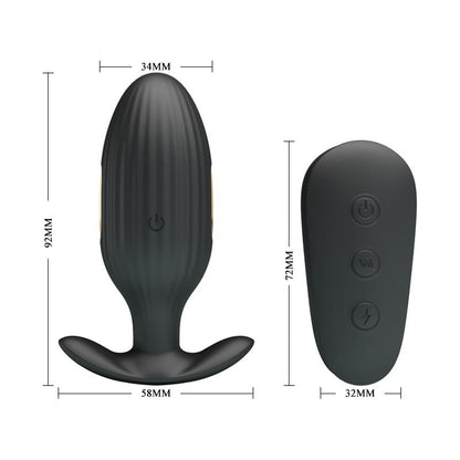 PRETTYLOVE - ROYAL PLEASURE BUTT PLUG WITH ELECTRO STIMULATION USB