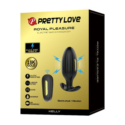 PRETTYLOVE - ROYAL PLEASURE BUTT PLUG WITH ELECTRO STIMULATION USB
