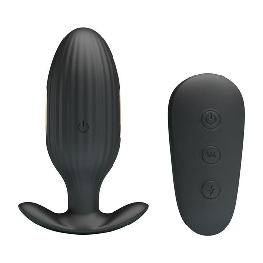 PRETTYLOVE - ROYAL PLEASURE BUTT PLUG WITH ELECTRO STIMULATION USB