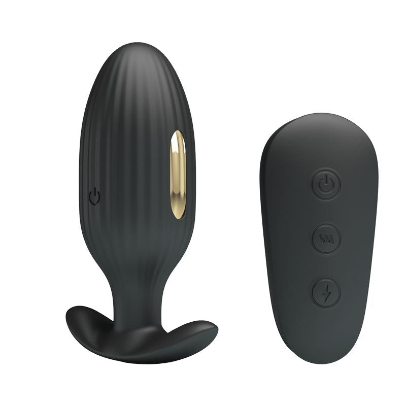 PRETTYLOVE - ROYAL PLEASURE BUTT PLUG WITH ELECTRO STIMULATION USB