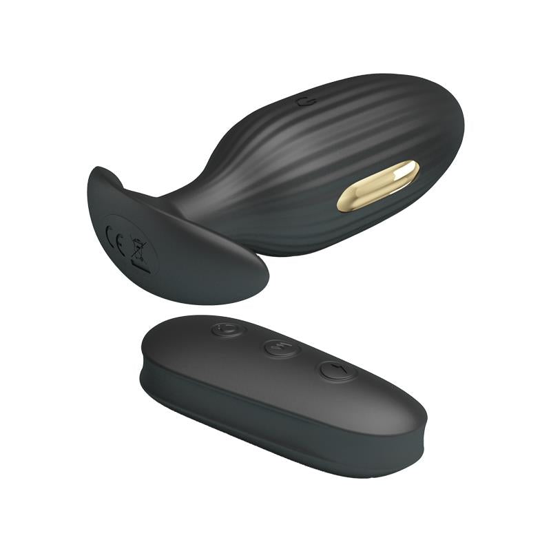PRETTYLOVE - ROYAL PLEASURE BUTT PLUG WITH ELECTRO STIMULATION USB