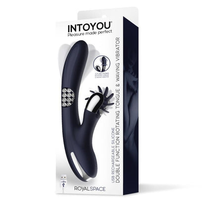 INTOYOU - ROYALSPACE VIBE WITH ROTATING TONGUES AND 360º INTERNAL BEADS BLUE