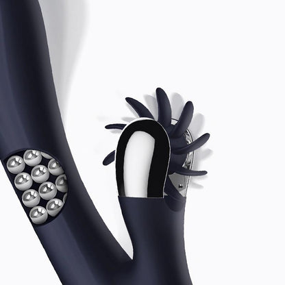 INTOYOU - ROYALSPACE VIBE WITH ROTATING TONGUES AND 360º INTERNAL BEADS BLUE