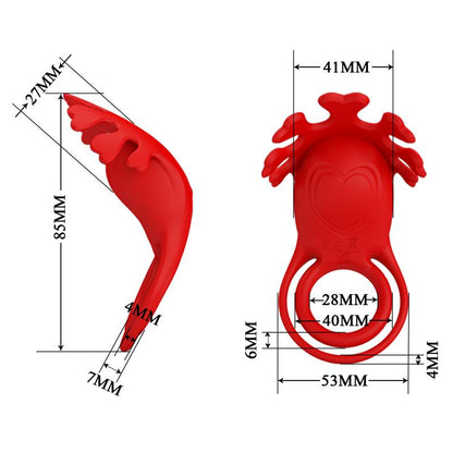 PRETTYLOVE - RUBEN VIBRATING PENIS RING USB