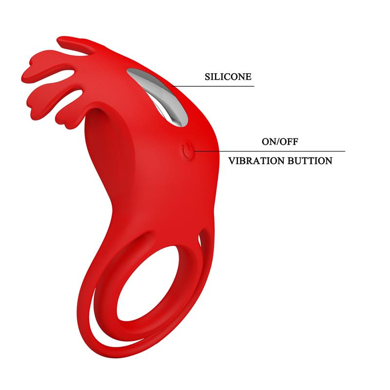 PRETTYLOVE - RUBEN VIBRATING PENIS RING USB