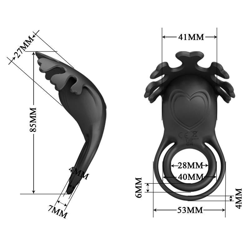 PRETTYLOVE - RUBEN VIBRATING PENIS RING USB