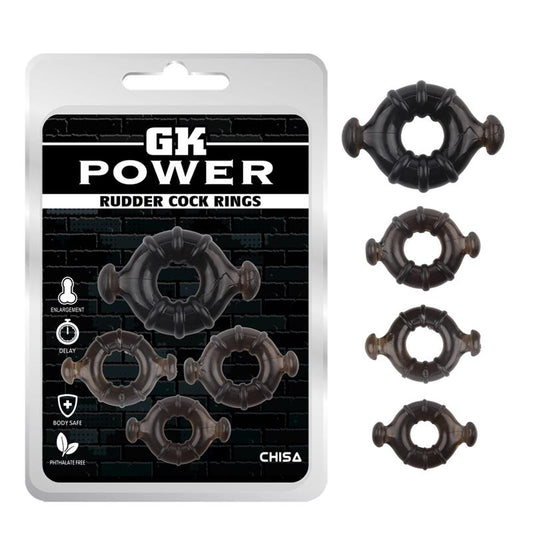 CHISA - RUDDER COCK RINGS BLACK