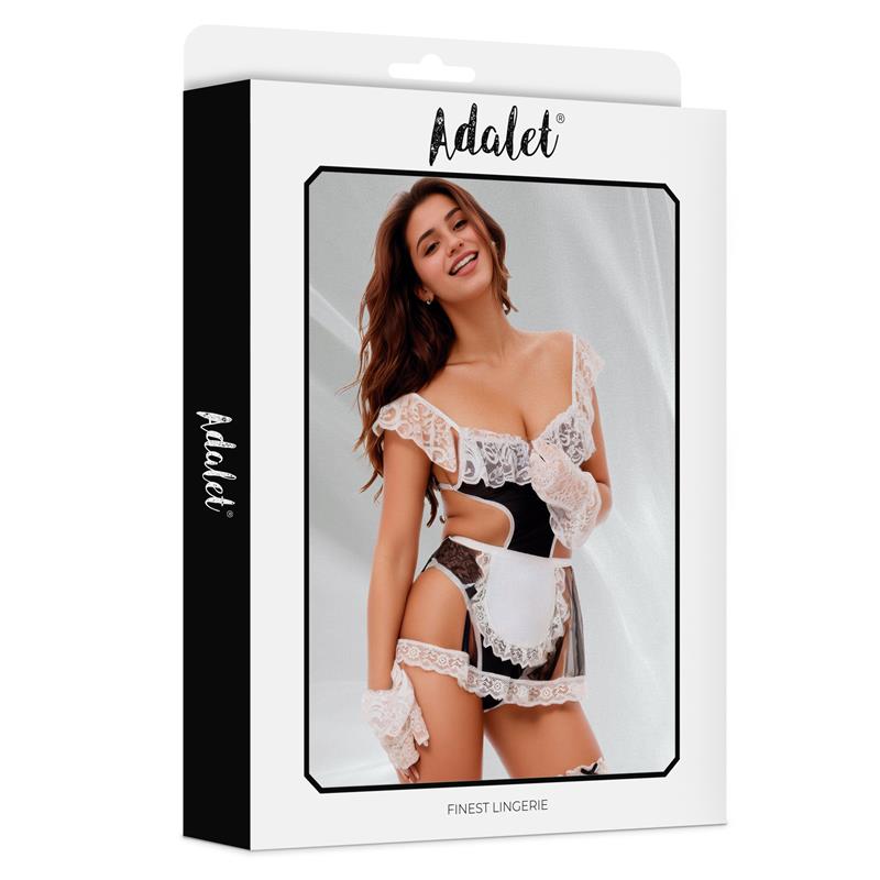 ADALET LINGERIE - RYLEE BODYSUIT, APRON, GLOVES AND LEG RING COSTUME