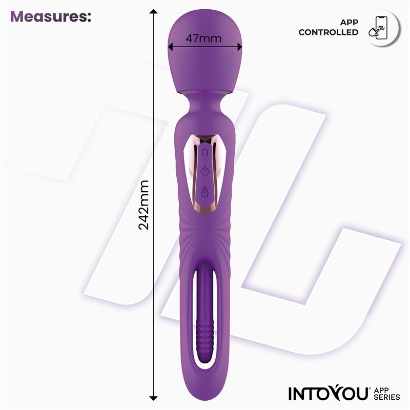 INTOYOU APP SERIES - SALMA WAND WITH FLIPPING TONGUE AND VIBRATION WITH APP