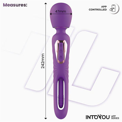 INTOYOU APP SERIES - SALMA WAND WITH FLIPPING TONGUE AND VIBRATION WITH APP