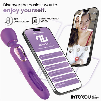 INTOYOU APP SERIES - SALMA WAND WITH FLIPPING TONGUE AND VIBRATION WITH APP