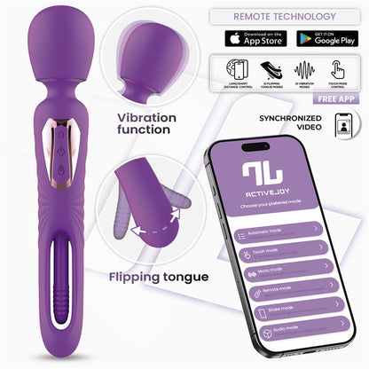 INTOYOU APP SERIES - SALMA WAND WITH FLIPPING TONGUE AND VIBRATION WITH APP