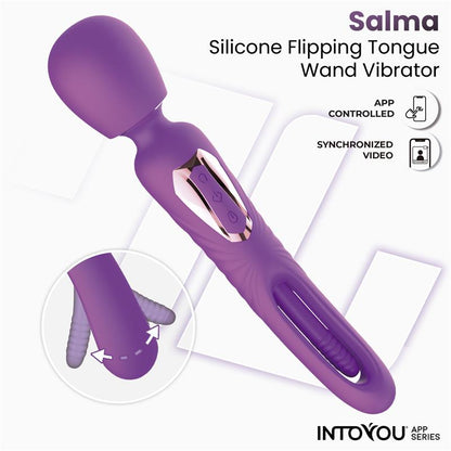 INTOYOU APP SERIES - SALMA WAND WITH FLIPPING TONGUE AND VIBRATION WITH APP
