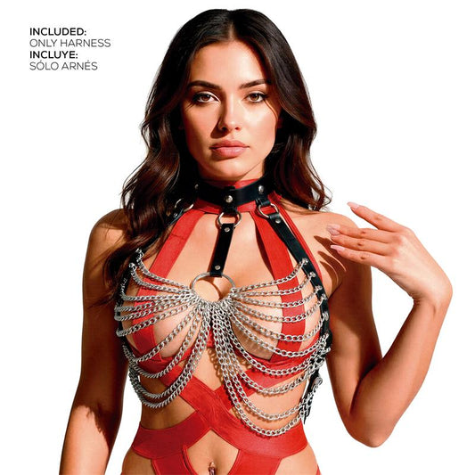 ADALET LINGERIE - SAMARA CHEST HARNESS WITH CHAIN ONE SIZE