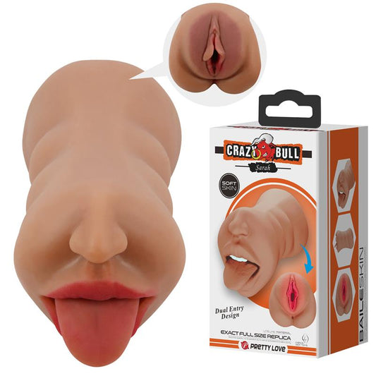 CRAZY BULL - SARAH MASTURBATOR VAGINA AND MOUTH