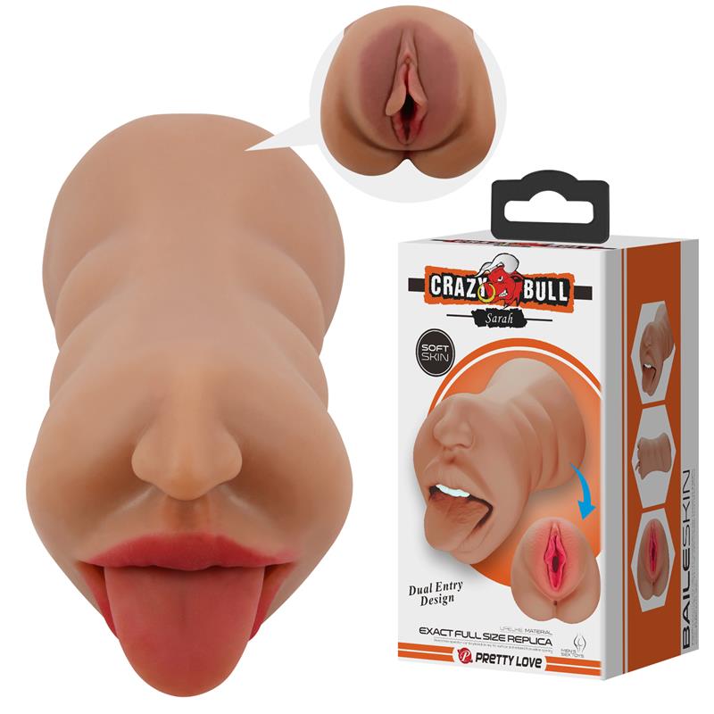CRAZY BULL - SARAH MASTURBATOR VAGINA AND MOUTH