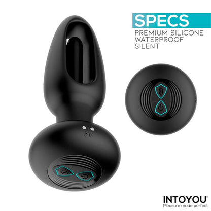 INTOYOU - PLUG VIBRANT SASHA AVEC LANGUE ROTATIVE ET TÉLÉCOMMANDE